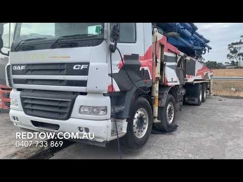 Heavy Concrete Pump Truck Salvage Relocation in Melbourne